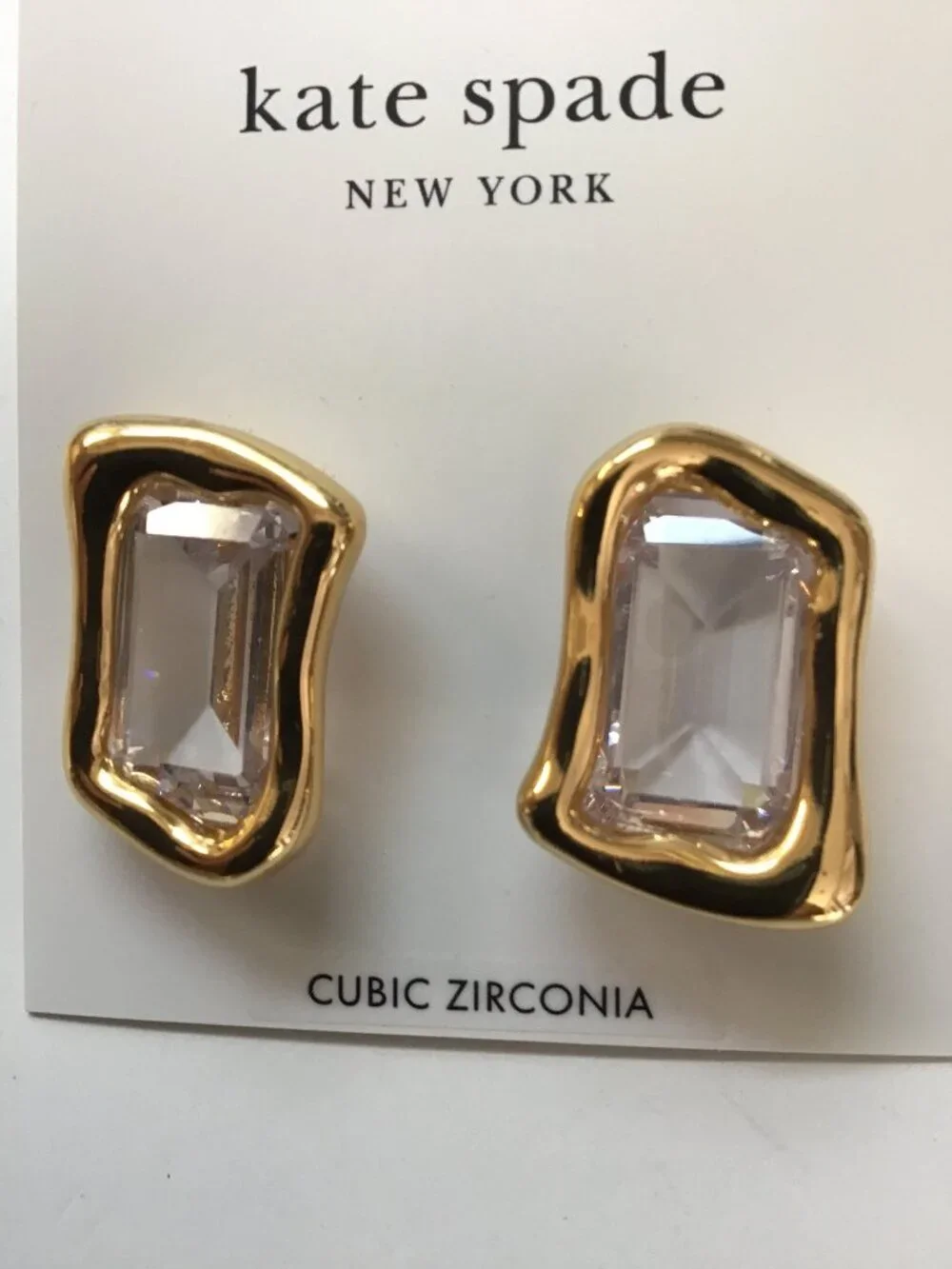 Kate Spade New Glass and Gold Earrings